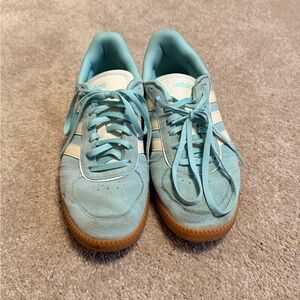 Adidas Sky Blue and White Sneakers